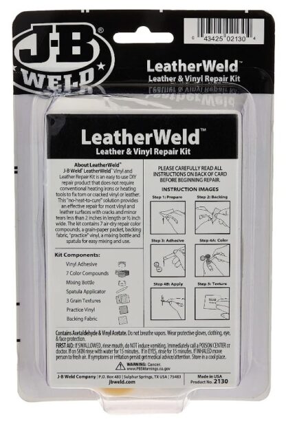 J-B WELD 2130SRP sada pro opravy vinylu a kůže LeatherWeld - Image 2
